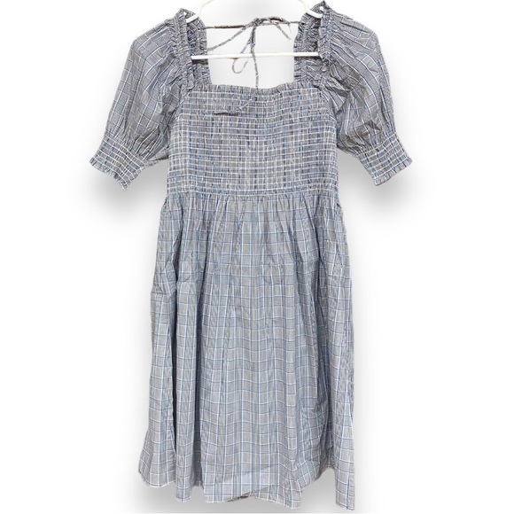 Hill House The Athena Nap Dress Tai Check New - Picture 3 of 8